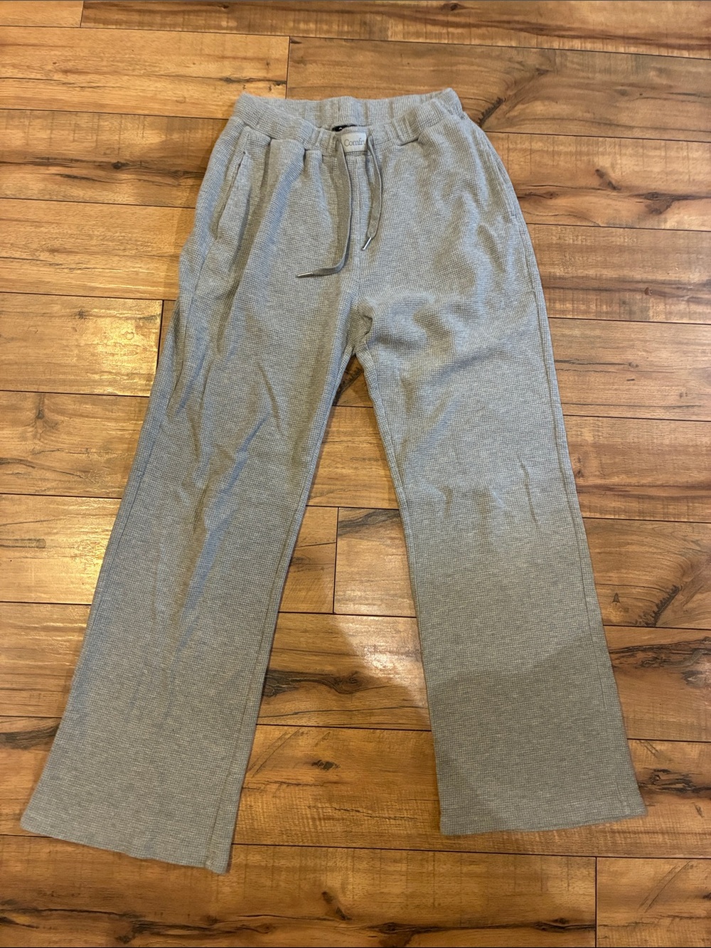 Relaxed Wide-Leg Sweatpants for Women - Light Gray